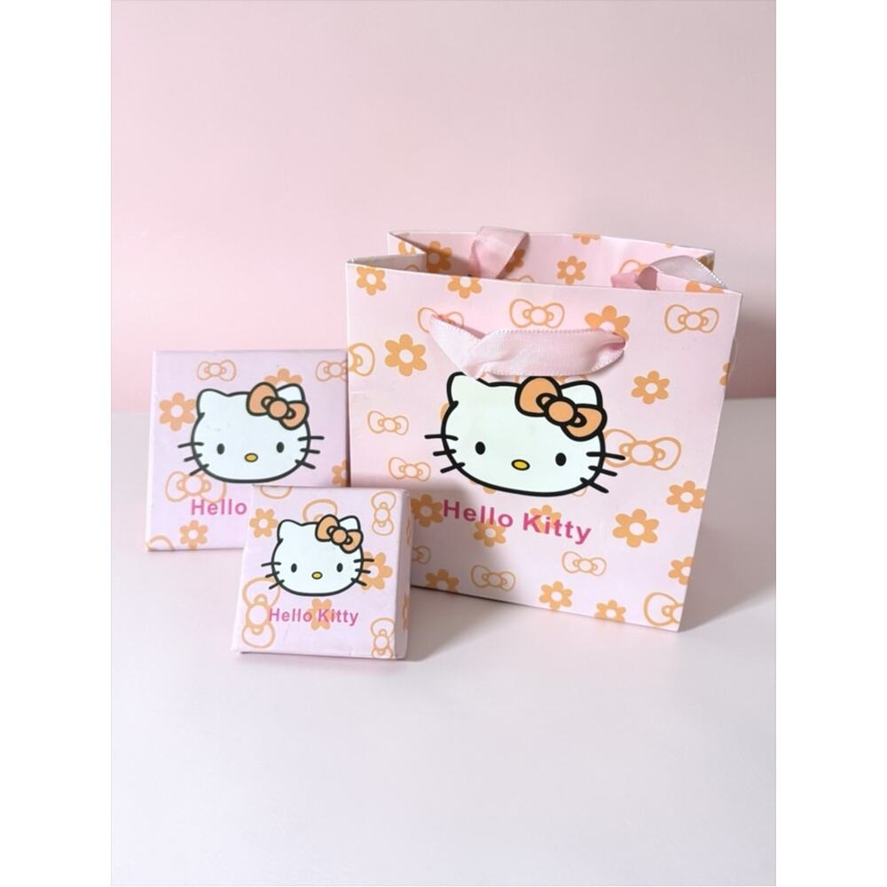 Stainless Steel Hello Kitty Stainless Steel Ring Set Waterproof Adjustable - Picture 4 of 4